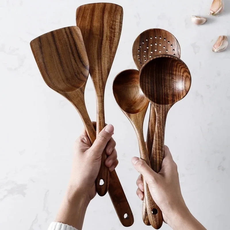 Kitchlab™ Teak Wooden Utensil Set