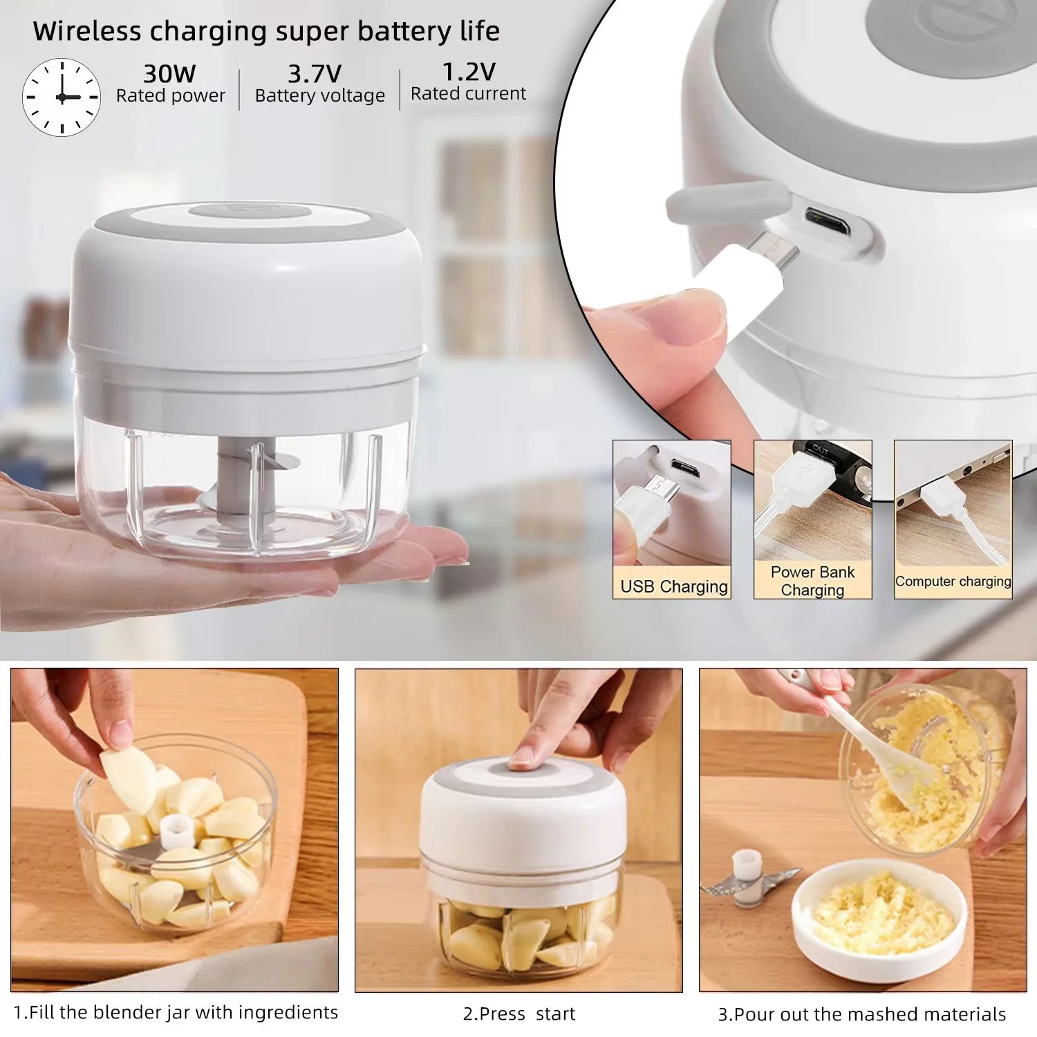 Kitchlab Mini Electric Food Chopper