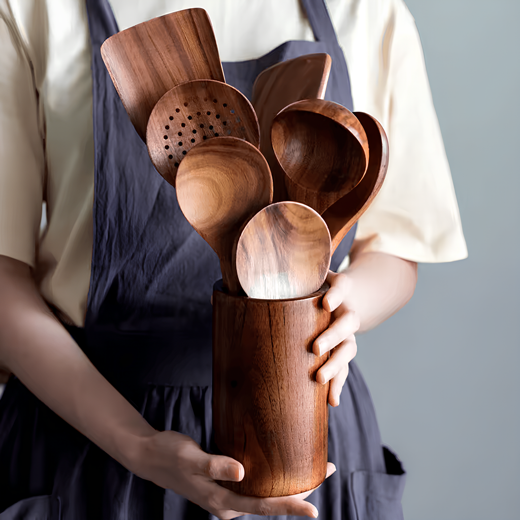 Kitchlab™ Teak Wooden Utensil Set